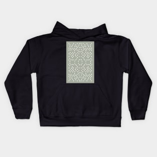 Geometric green dots pattern Kids Hoodie